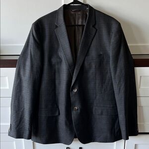 Ben Sherman Brown & Charcoal Plaid Blazer